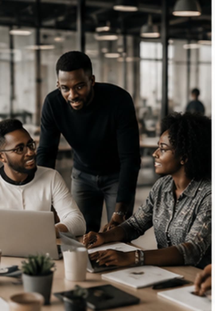 Équipe digitale en atelier de travail